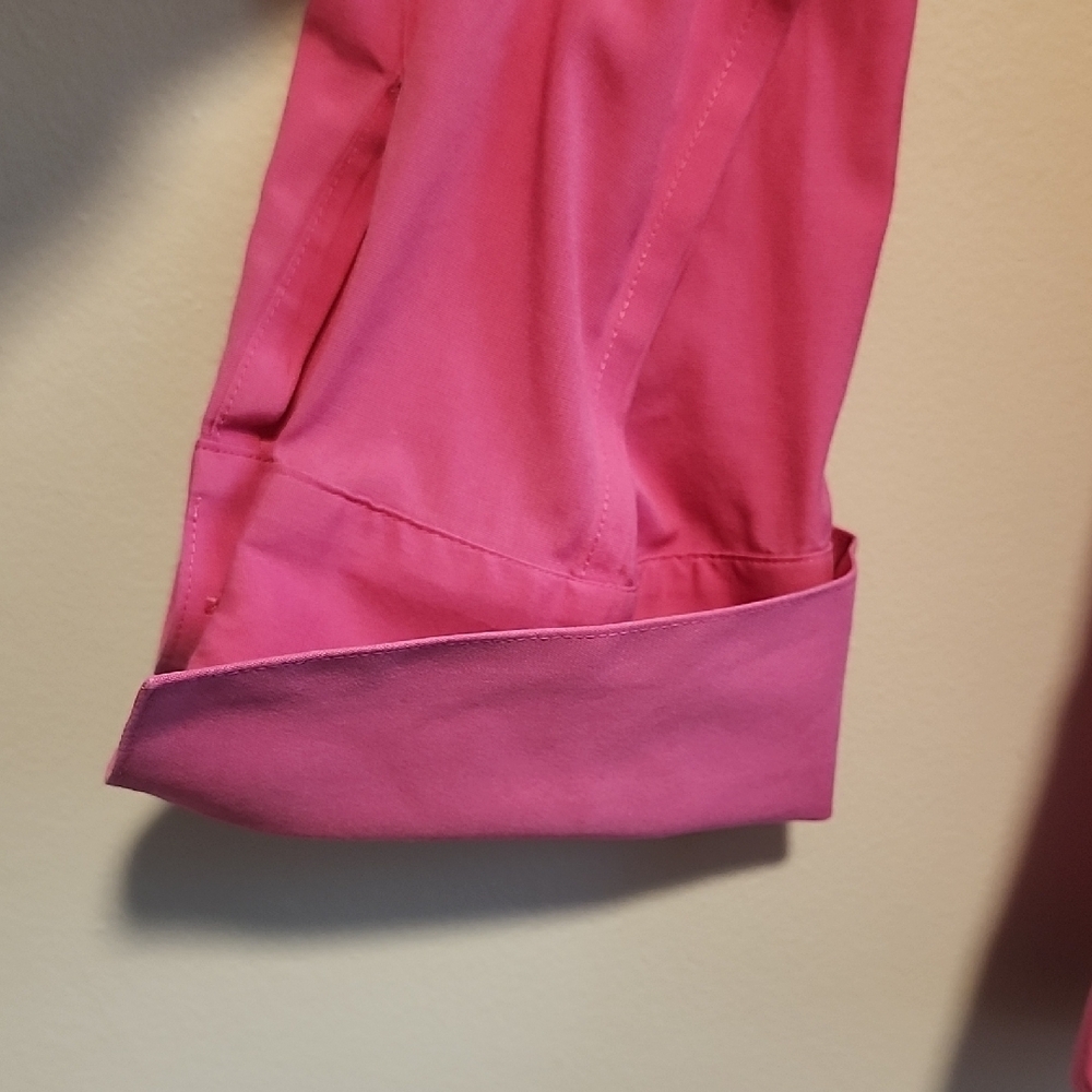 Talbots Vintage Pink Fitted 3/4 Sleeve Button Down with Cuffs Wrinkle Resistant - Picture 6 of 6